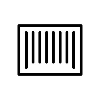 Şeffaf bir arkaplanda barkod vektör çizimi. Konsept ve grafik tasarım için ince çizgi simgesi..