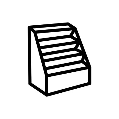 Şeffaf bir arkaplan üzerindeki raf vektör illüstrasyonu.Premium kalite sembolleri. Konsept ve grafik tasarım için ince çizgi simgesi.