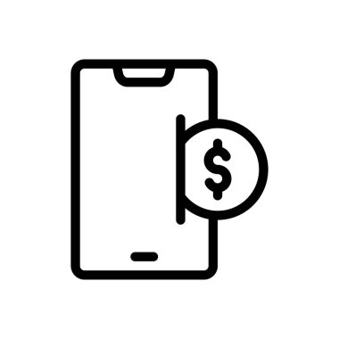 Şeffaf bir arkaplan üzerinde çevrimiçi vektör illüstrasyonu. Konsept ve grafik tasarım için ince çizgi simgesi..