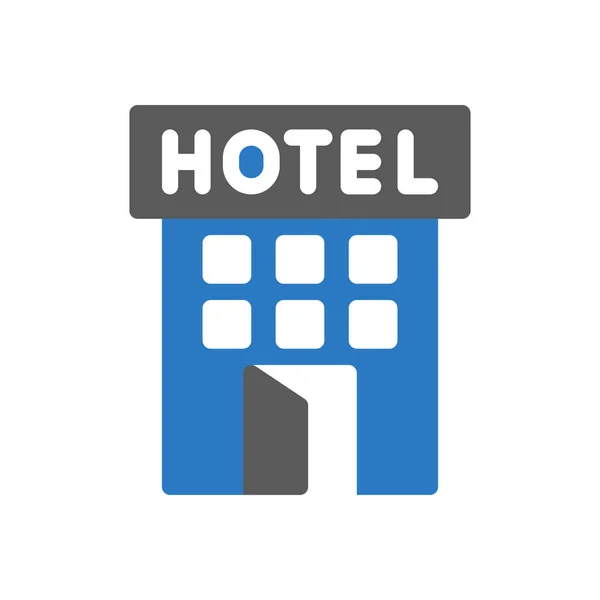 Hotel Vektorová Ilustrace Průhledném Pozadí Symboly Prvotřídní Kvality Ikona Glyfy — Stockový vektor