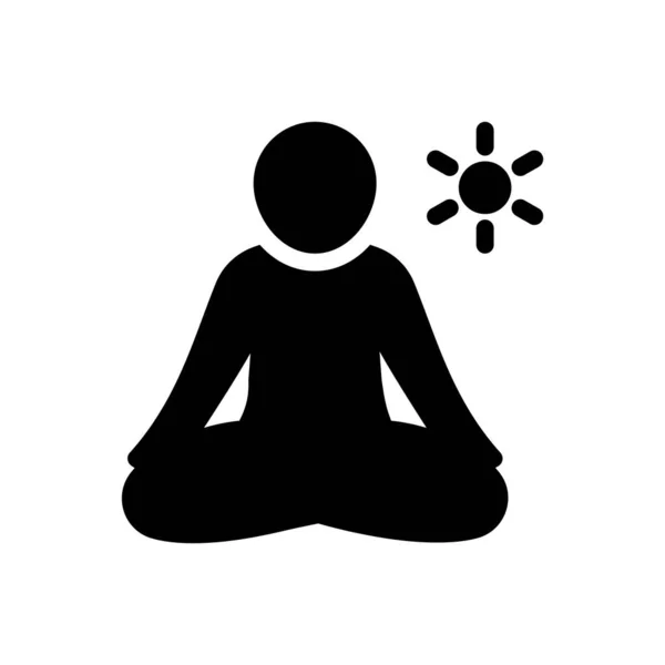 Ilustración Vectorial Yoga Sobre Fondo Transparente Símbolos Calidad Premium Icono — Vector de stock