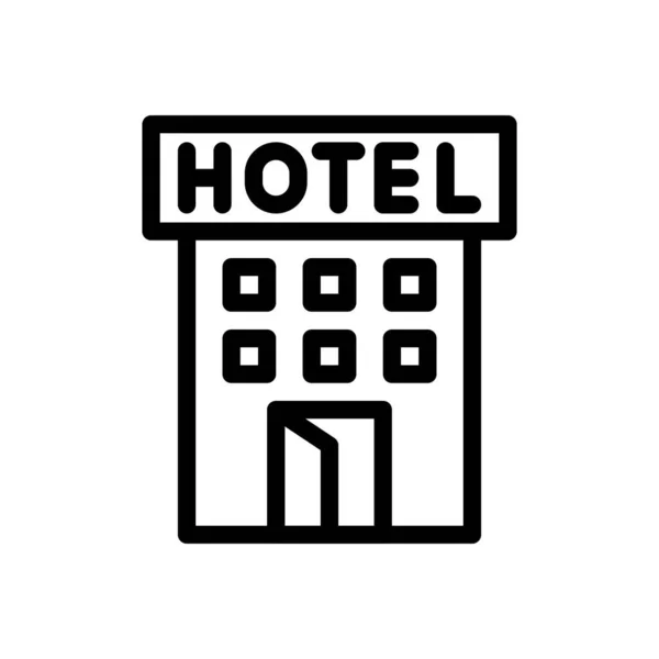 Saydam Bir Arkaplan Üzerinde Otel Vektör Çizimi Konsept Grafik Tasarımı — Stok Vektör