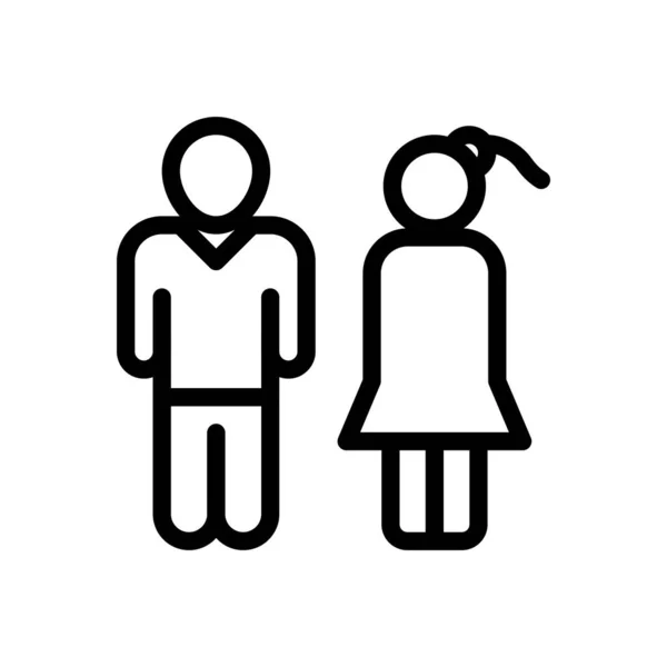 Couple Vector Illustration Transparent Background Premium Quality Symbols Thin Line — 스톡 벡터