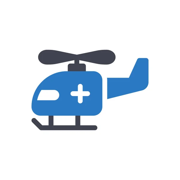 Helicóptero Vetor Ilustração Fundo Transparente Símbolos Qualidade Premium Ícone Glyphs — Vetor de Stock