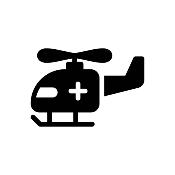 Helicopter Vector Illustration Transparent Background Premium Quality Symbols Glyphs Icon — Archivo Imágenes Vectoriales