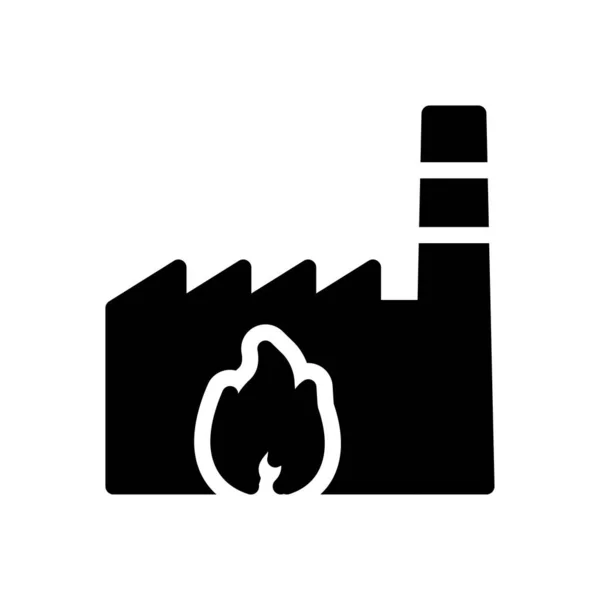 Factory Vector Illustration Transparent Background Premium Quality Symbols Glyphs Icon — Stock Vector