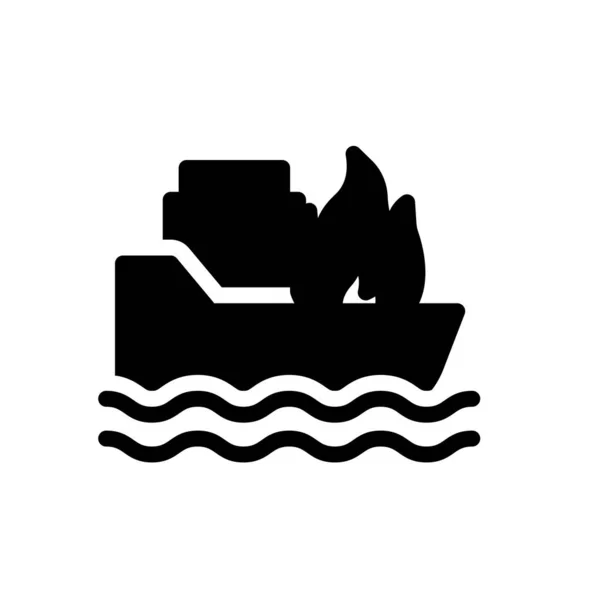 Boat Vector Illustration Transparent Background Premium Quality Symbols Glyphs Icon — Stock Vector