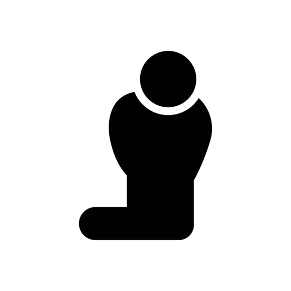 Person Vector Illustration Transparent Background Premium Quality Symbols Glyphs Icon — Stock Vector