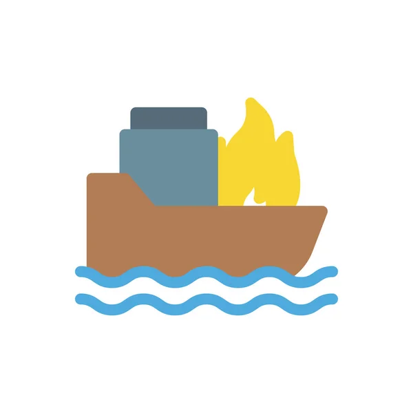 Boat Vector Illustration Transparent Background Premium Quality Symbols Stroke Icon — Stock Vector