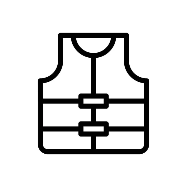 Lifejacket Vector Illustration Transparent Background Premium Quality Symbols Thin Line — Stock Vector