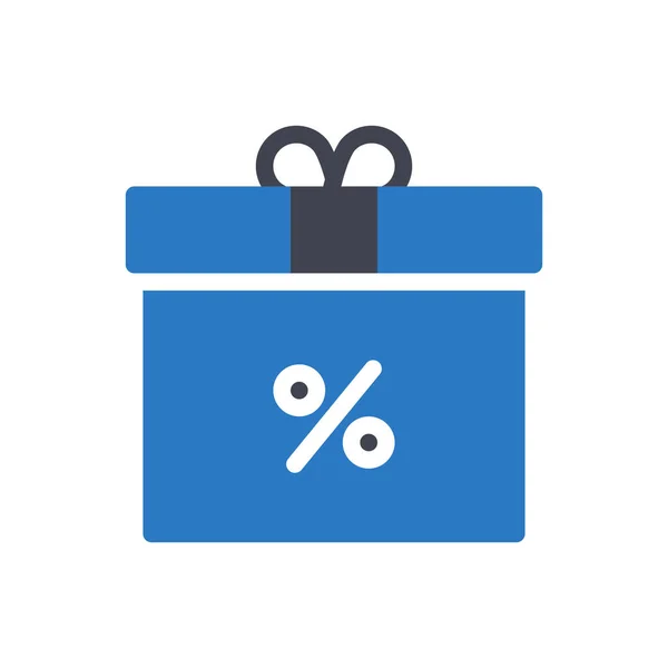 Giftbox Vector Illustration Transparent Background Premium Quality Symbols Glyphs Icon — Vettoriale Stock