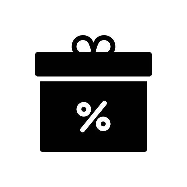 Giftbox Vector Illustration Transparent Background Premium Quality Symbols Glyphs Icon — Vettoriale Stock