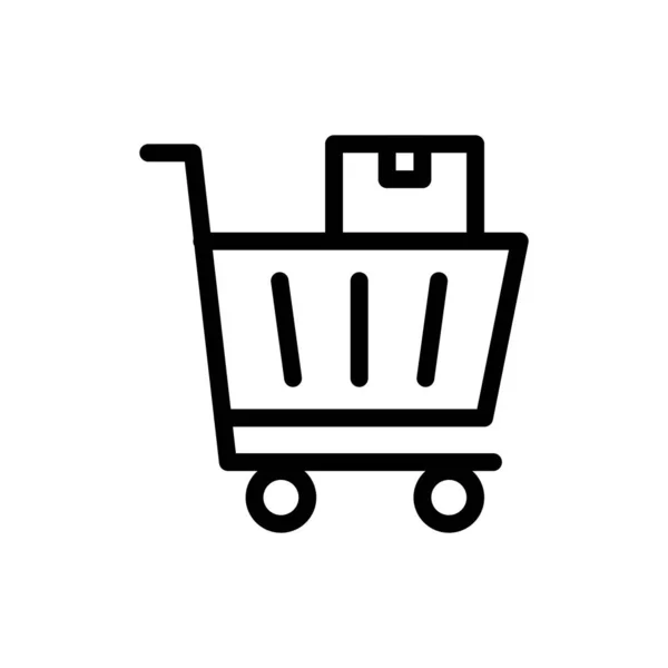 Cart Vector Illustration Transparent Background Premium Quality Symbols Thin Line — Stock vektor