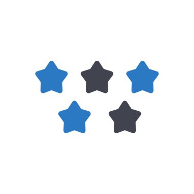 Şeffaf bir arkaplan üzerinde yıldız vektör çizimi. Konsept ve grafik tasarım için mükemmel kalite sembolleri..