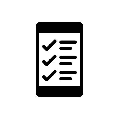 Şeffaf bir arkaplan üzerinde mobil vektör illüstrasyonu. Konsept ve grafik tasarımı için kaliteli semboller..