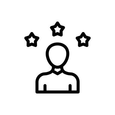 Şeffaf bir arkaplan üzerinde yıldız vektör çizimi. Premium kalite semboller. Konsept ve grafik tasarım için ince çizgi simgesi.