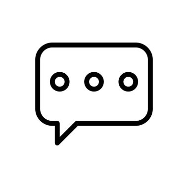 Şeffaf bir arkaplan üzerinde sohbet vektör illüstrasyonu. Konsept ve grafik tasarımı için ince çizgi simgesi.. 