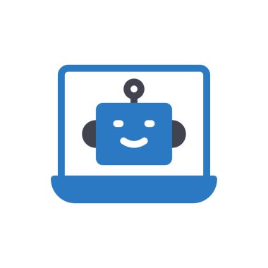 Şeffaf bir arkaplan üzerinde dizüstü bilgisayar vektör çizimi. Konsept ve grafik tasarım için kaliteli semboller..