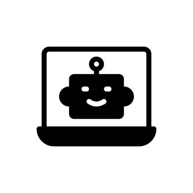 Şeffaf bir arkaplan üzerinde dizüstü bilgisayar vektör çizimi. Konsept ve grafik tasarım için kaliteli semboller..