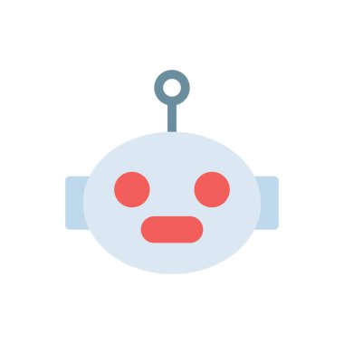 Şeffaf bir arkaplan üzerinde robot vektör çizimi. Konsept ve grafik tasarım için kaliteli semboller..