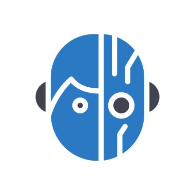 Şeffaf bir arkaplan üzerinde robot vektör çizimi. Konsept ve grafik tasarımı için mükemmel kalite sembolleri.. 