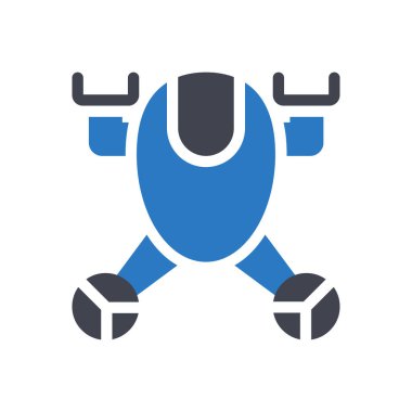 Şeffaf bir arkaplan üzerinde drone vektör illüstrasyonu. Konsept ve grafik tasarımı için mükemmel kalite semboller..