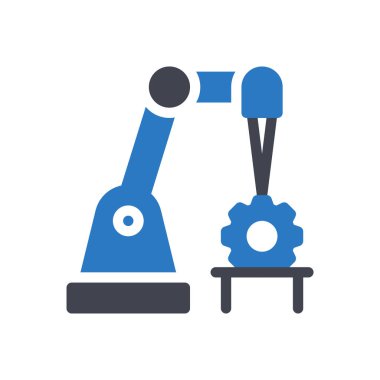 Şeffaf bir arkaplan üzerinde robot vektör çizimi. Konsept ve grafik tasarımı için mükemmel kalite sembolleri..