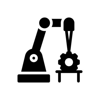 Şeffaf bir arkaplan üzerinde robot vektör çizimi. Konsept ve grafik tasarımı için mükemmel kalite sembolleri..