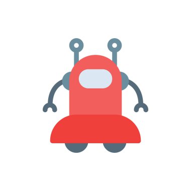 Şeffaf bir arkaplan üzerinde robot vektör çizimi. Konsept ve grafik tasarım için kaliteli semboller.. 