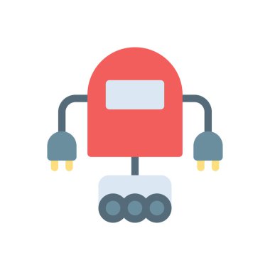 Şeffaf bir arkaplan üzerinde robot vektör çizimi. Konsept ve grafik tasarımı için premium kalite simgeleri.. 