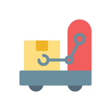 Şeffaf bir arkaplan üzerinde robot vektör çizimi. Konsept ve grafik tasarım için kaliteli semboller.. 