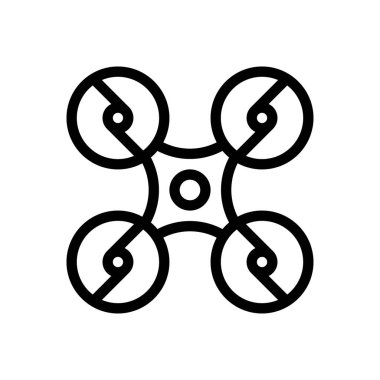 Şeffaf bir arkaplan üzerinde drone vektör çizimi. Premium kalite semboller. Konsept ve grafik tasarım için ince çizgi simgesi.
