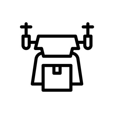 Şeffaf bir arkaplan üzerinde drone vektör çizimi. Premium kalite semboller. Konsept ve grafik tasarım için ince çizgi simgesi.