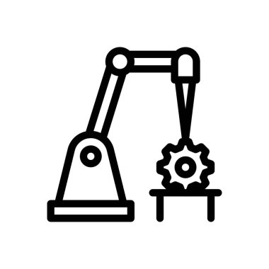 Şeffaf bir arkaplanda robot vektör çizimi. Premium kalite semboller. Konsept ve grafik tasarım için ince çizgi simgesi.