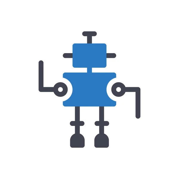 Ilustracja Wektora Robota Przejrzystym Tle Symbole Jakości Premium Ikona Glifów — Wektor stockowy