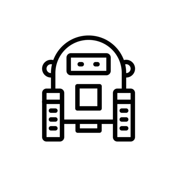 Robotvektor Illusztráció Átlátszó Háttérrel Prémium Minőségű Szimbólumok Vékony Vonal Ikon — Stock Vector