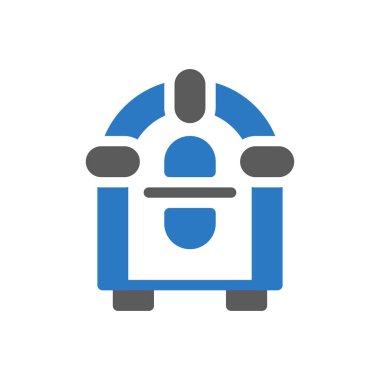 Şeffaf bir arkaplan üzerinde müzik kutusu vektör illüstrasyonu. Konsept ve grafik tasarımı için özel kalite semboller..