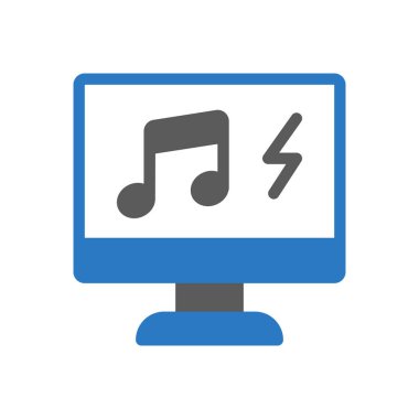 Şeffaf bir arkaplan üzerinde müzik vektörü illüstrasyonu. Konsept ve grafik tasarımı için kaliteli semboller.. 