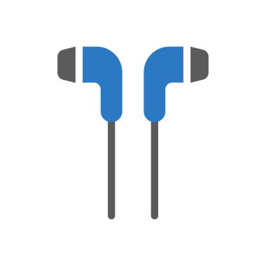 Şeffaf bir arkaplan üzerinde kulaklık vektör çizimi. Konsept ve grafik tasarımı için mükemmel kalite semboller..