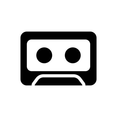 Şeffaf bir arkaplan üzerinde kaset vektör illüstrasyonu. Konsept ve grafik tasarımı için özel kalite semboller.. 