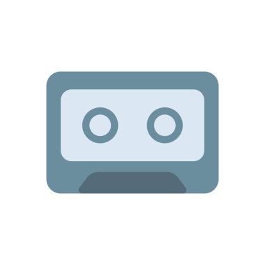 Şeffaf bir arkaplan üzerinde kaset vektör illüstrasyonu. Konsept ve grafik tasarımı için prim kalite simgeleri..