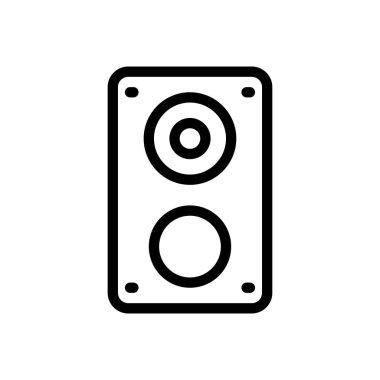 Şeffaf bir arkaplan üzerinde woofer vektör illüstrasyonu.Premium kalite sembolleri. Konsept ve grafik tasarım için ince çizgi simgesi. 