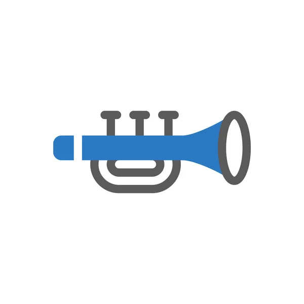 Trumpet Vector Illustration Transparent Background Premium Quality Symbols Glyphs Icon — Stockový vektor