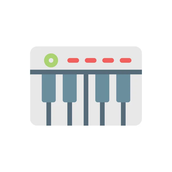 Şeffaf Bir Arkaplan Üzerinde Piyano Vektör Illüstrasyonu Konsept Grafik Tasarımı — Stok Vektör
