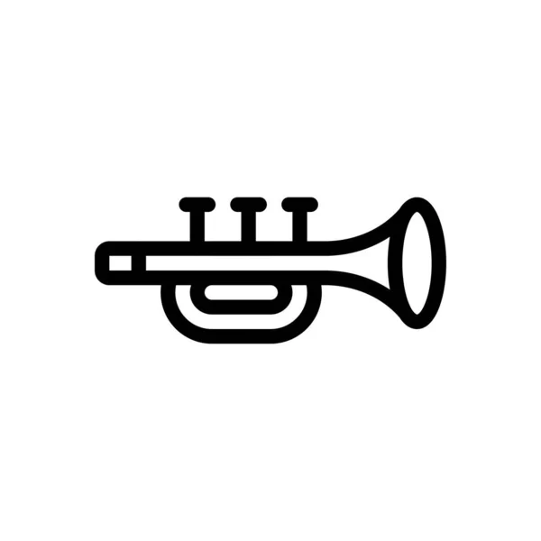 Trumpet Vector Illustration Transparent Background Premium Quality Symbols Thin Line — Stock Vector