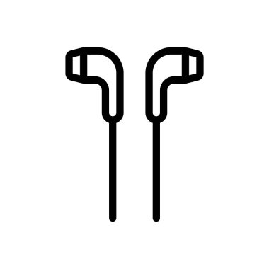 Saydam bir arkaplan üzerinde kulaklık vektör çizimi. Premium kalite semboller. Konsept ve grafik tasarım için ince çizgi simgesi.