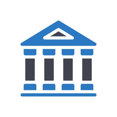 Şeffaf bir arkaplan üzerinde Partenon vektör çizimi. Konsept ve grafik tasarımı için mükemmel kalite sembolleri..