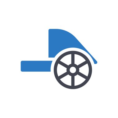 Şeffaf bir arkaplan üzerinde at arabası vektör çizimi. Konsept ve grafik tasarımı için mükemmel kalite sembolleri..