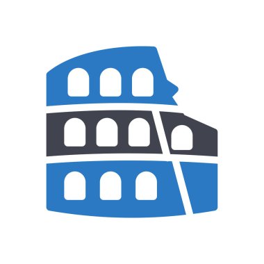  colosseum vector illustration on a transparent background.Premium quality symbols.Glyphs icon for concept and graphic design.