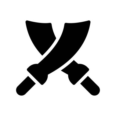 Şeffaf bir arkaplanda kılıç vektör çizimi. Konsept ve grafik tasarım için en iyi kalite semboller..